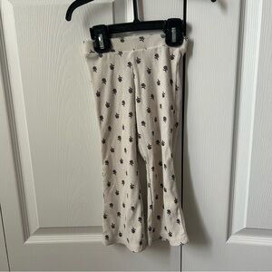 H&M Cream Pants with Black Floral Pattern 2T